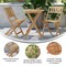 Flash Furniture 3PC Natural Finish Acacia Wood Folding Bistro Set THB-S4460-NAT-GG - alternate 5